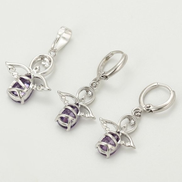 Adorable Angels Earrings & Necklace Set - Picture 6 of 12